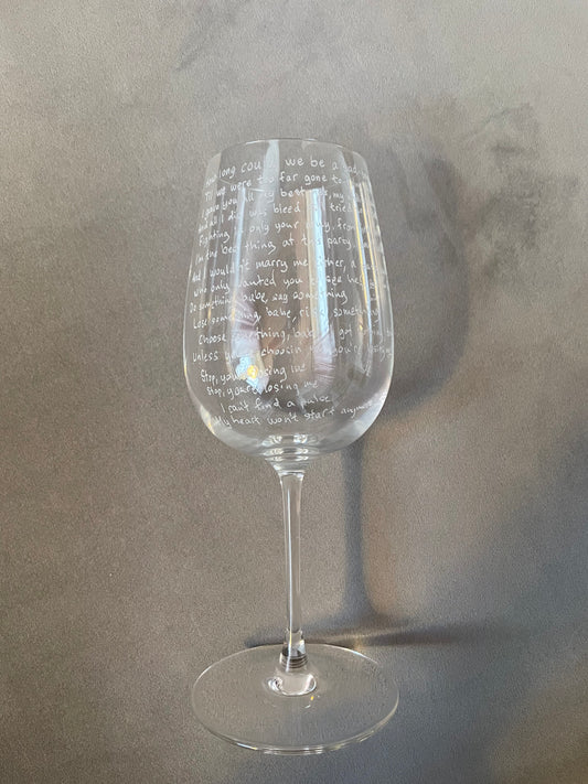 You're Losing Me Wine Glass